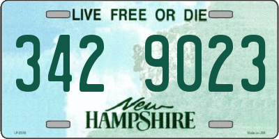 NH license plate 3429023