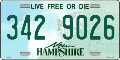 NH license plate 3429026