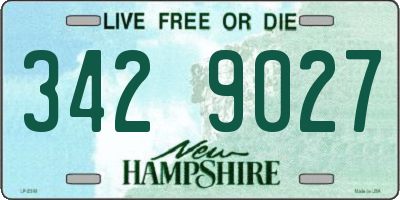 NH license plate 3429027
