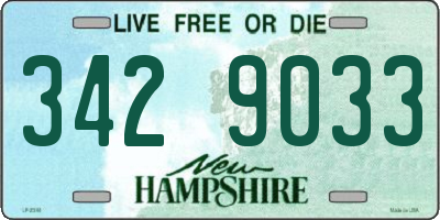 NH license plate 3429033