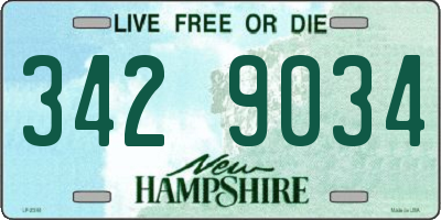 NH license plate 3429034