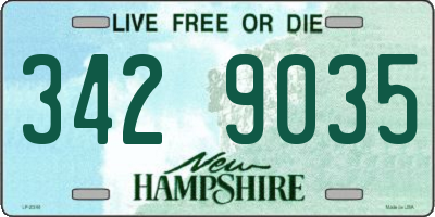 NH license plate 3429035