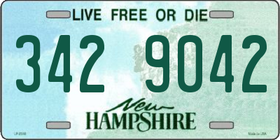 NH license plate 3429042