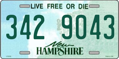 NH license plate 3429043