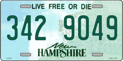 NH license plate 3429049