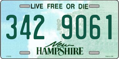 NH license plate 3429061