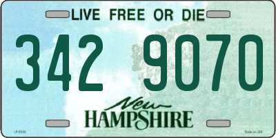 NH license plate 3429070