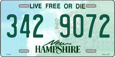 NH license plate 3429072