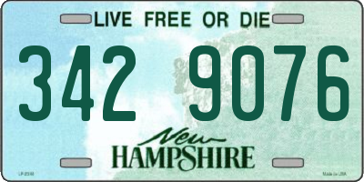 NH license plate 3429076