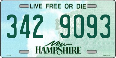 NH license plate 3429093