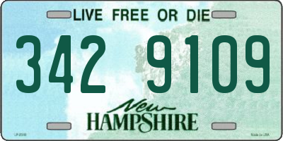 NH license plate 3429109