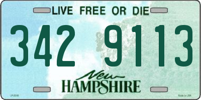 NH license plate 3429113