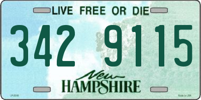 NH license plate 3429115