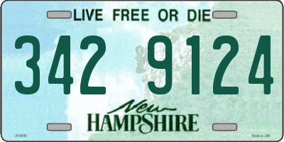 NH license plate 3429124