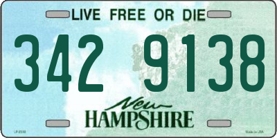 NH license plate 3429138