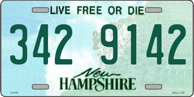 NH license plate 3429142
