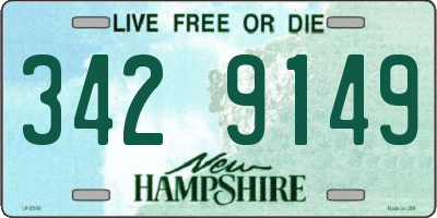 NH license plate 3429149