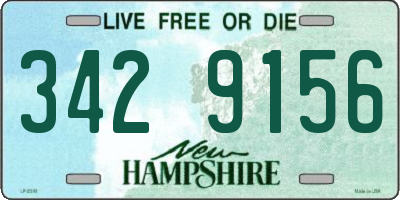 NH license plate 3429156