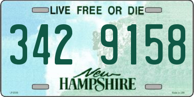 NH license plate 3429158