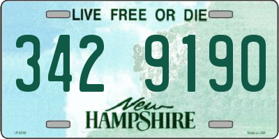 NH license plate 3429190