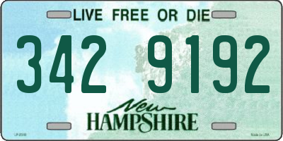 NH license plate 3429192