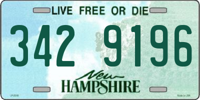 NH license plate 3429196