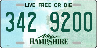 NH license plate 3429200