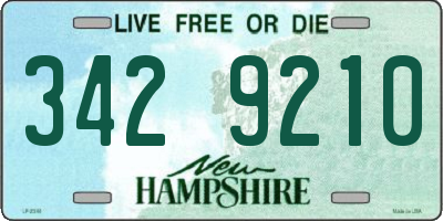 NH license plate 3429210