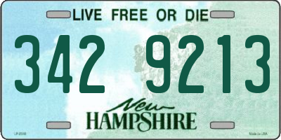 NH license plate 3429213