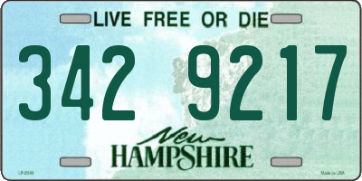 NH license plate 3429217