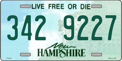 NH license plate 3429227