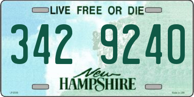 NH license plate 3429240