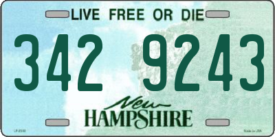 NH license plate 3429243
