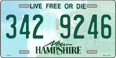 NH license plate 3429246
