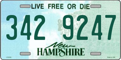 NH license plate 3429247