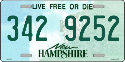 NH license plate 3429252