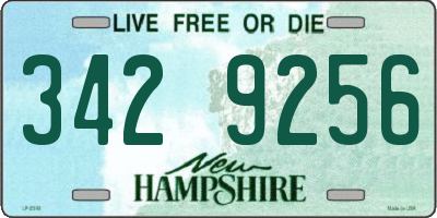 NH license plate 3429256