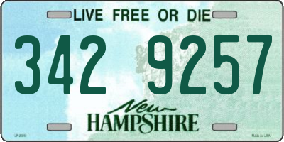 NH license plate 3429257