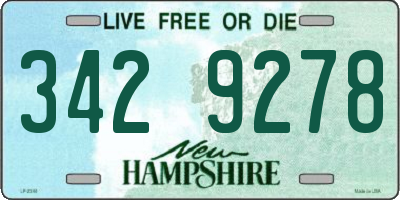 NH license plate 3429278