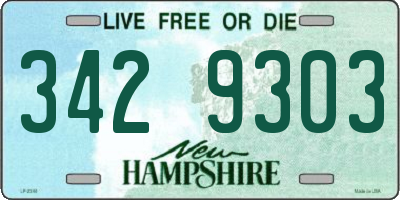 NH license plate 3429303