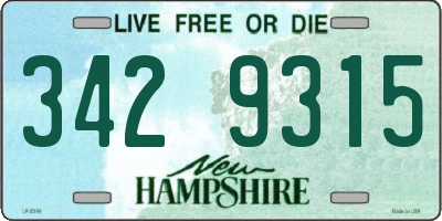 NH license plate 3429315