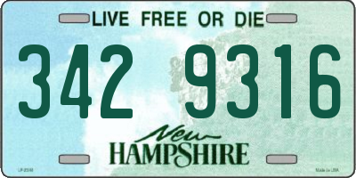 NH license plate 3429316