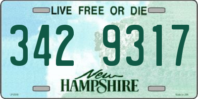 NH license plate 3429317