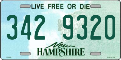 NH license plate 3429320