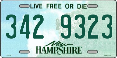 NH license plate 3429323