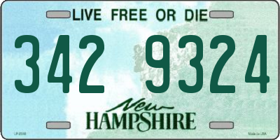 NH license plate 3429324