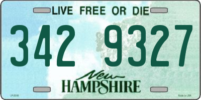 NH license plate 3429327