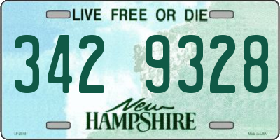 NH license plate 3429328