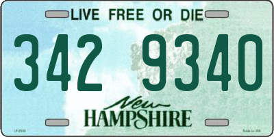 NH license plate 3429340