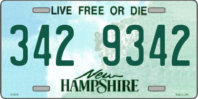 NH license plate 3429342